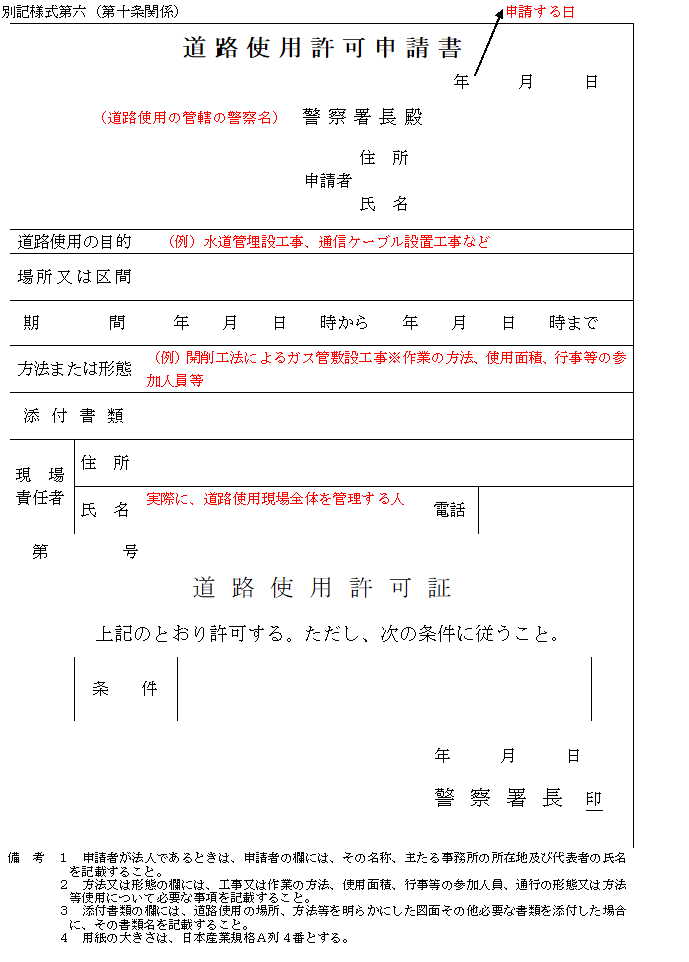 道路使用許可,愛知県,名古屋,申請,行政書士,申請